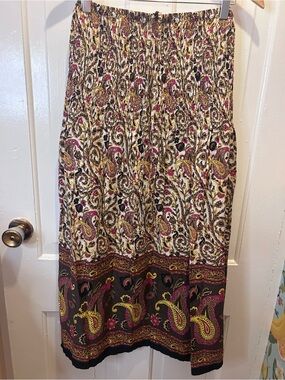 Boho free size maxi skirt OR strapless dress earth tones